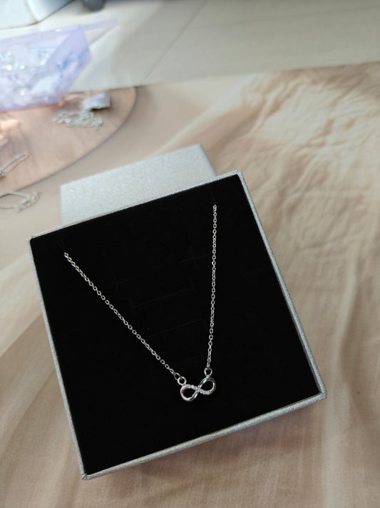 STERLING SILVER INFINITY NECKLACE