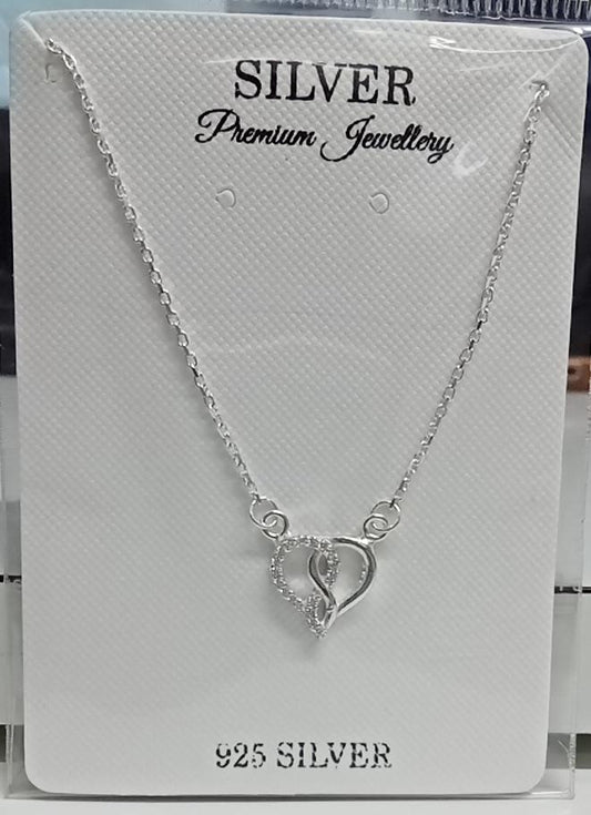 Heart-shaped pendant with infinity