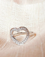 925 SILVER HEART SHAPED RING