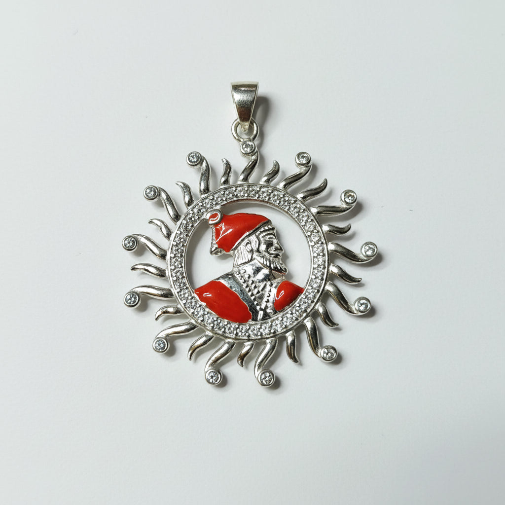 CHHATRAPATI SHIVAJI MAHARAJ SILVER PENDANT