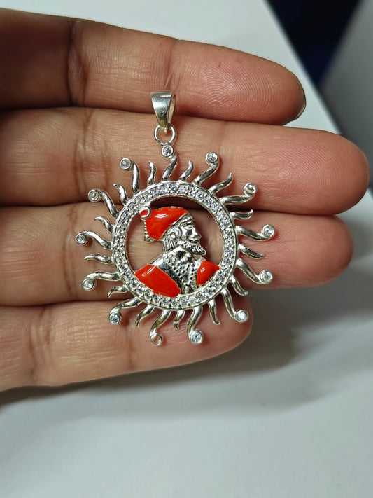 CHHATRAPATI SHIVAJI MAHARAJ SILVER PENDANT