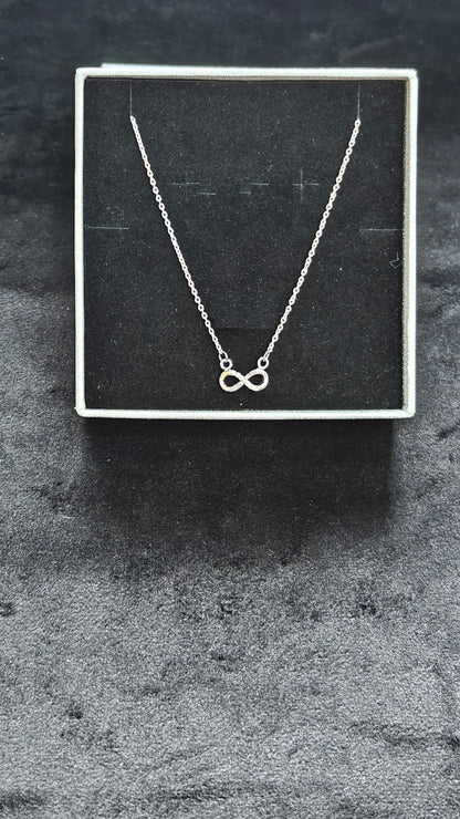 STERLING SILVER INFINITY NECKLACE