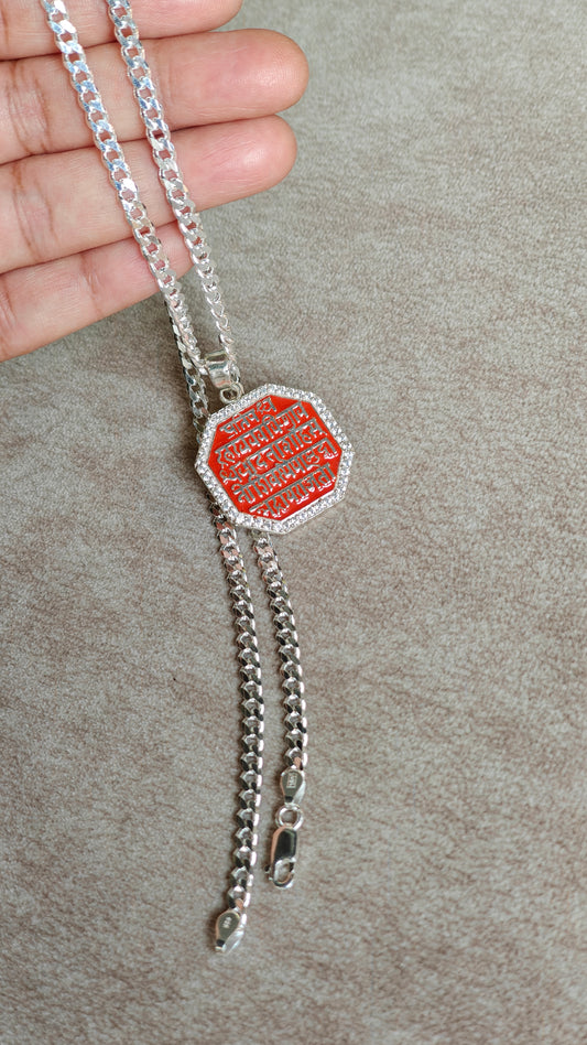 CHHATRAPATI SHIVAJI MAHARAJ RAJMUDRA PENDANT WITH CHAIN