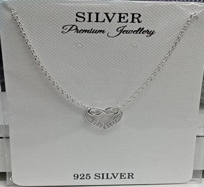 Infinity Heart Pendant Necklace