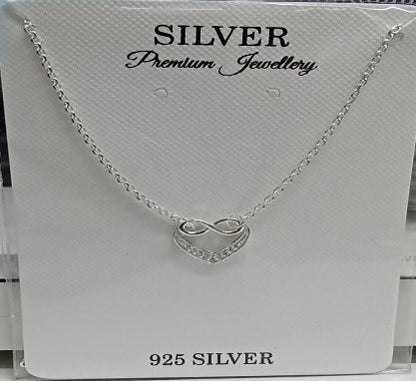 Infinity Heart Pendant Necklace