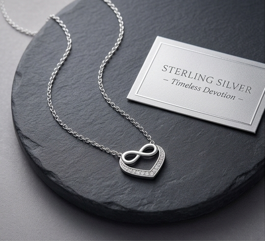 Infinity Heart Pendant Necklace