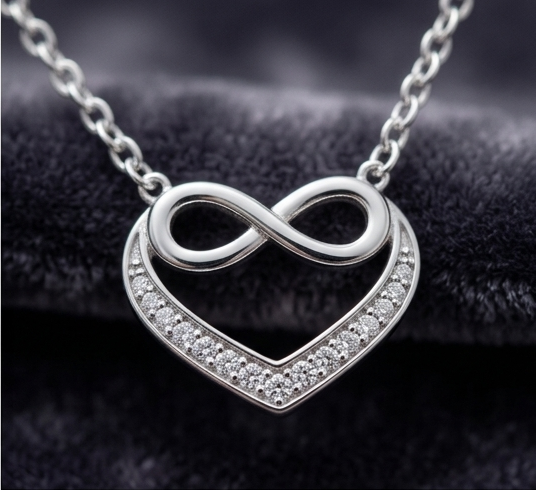 Infinity Heart Pendant Necklace