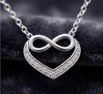 Infinity Heart Pendant Necklace
