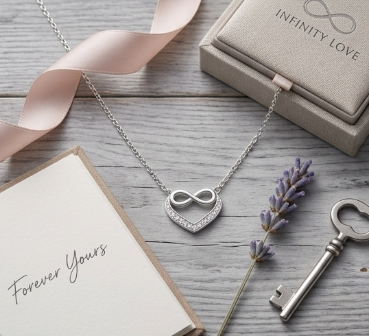 Infinity Heart Pendant Necklace
