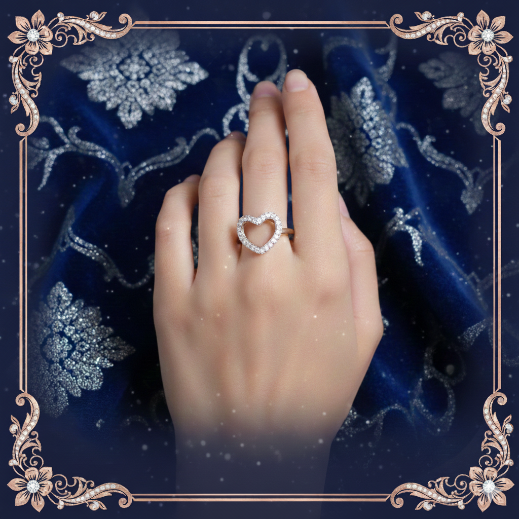 925 SILVER HEART SHAPED RING