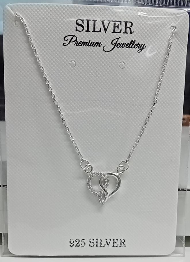 Heart-shaped pendant with infinity