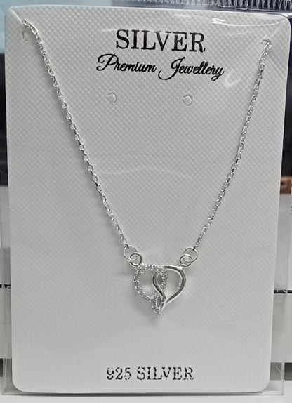 Heart-shaped pendant with infinity